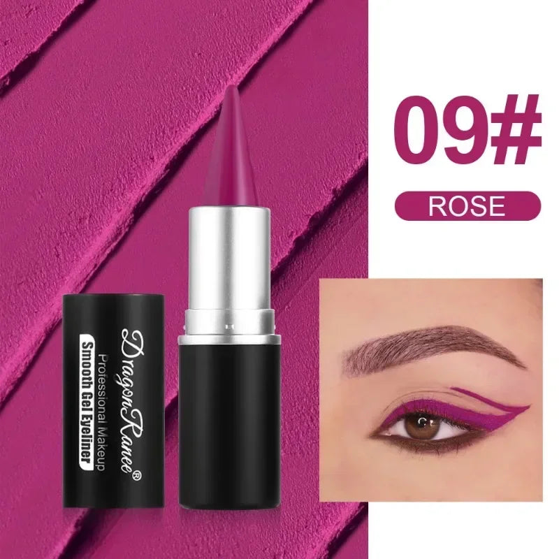 Creamy Texture Eyeliner Black Red Matte Easy Coloring Sweatproof High Pigment Eyeliner Pencil Daily Makeup Accessories for Women
