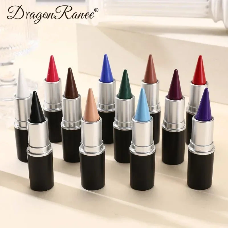 Creamy Texture Eyeliner Black Red Matte Easy Coloring Sweatproof High Pigment Eyeliner Pencil Daily Makeup Accessories for Women