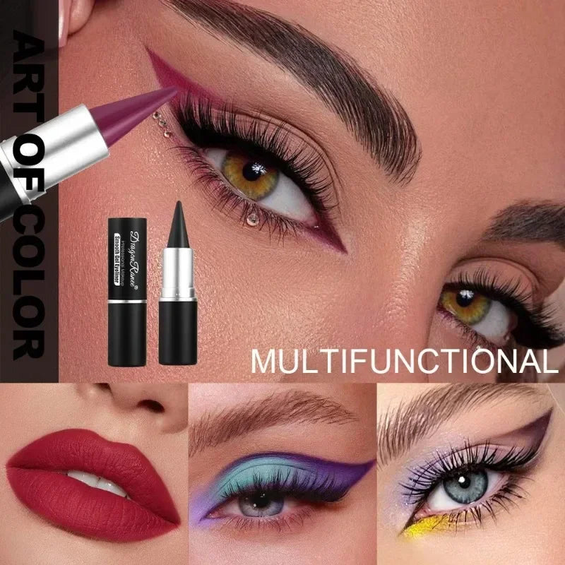 Creamy Texture Eyeliner Black Red Matte Easy Coloring Sweatproof High Pigment Eyeliner Pencil Daily Makeup Accessories for Women