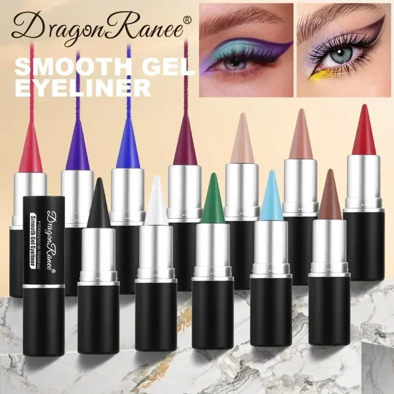 Creamy Texture Eyeliner Black Red Matte Easy Coloring Sweatproof High Pigment Eyeliner Pencil Daily Makeup Accessories for Women