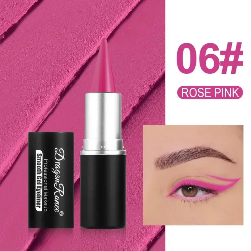 Creamy Texture Eyeliner Black Red Matte Easy Coloring Sweatproof High Pigment Eyeliner Pencil Daily Makeup Accessories for Women